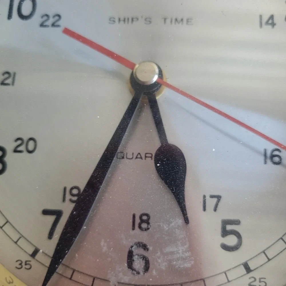 Vintage Ship's Time Solid Brass Wheel Nautical Marine Quartz Wall Clock Working